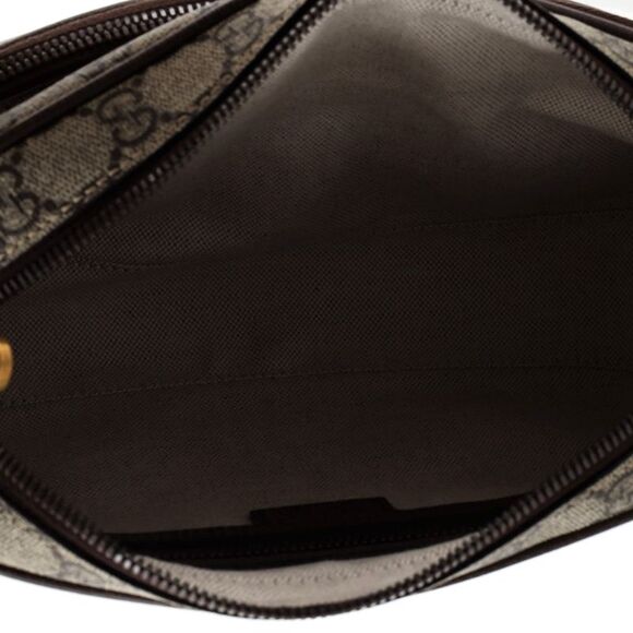 Gucci Ophidia Front Pocket Messenger Bag GG Coated Canvas Small Brown - Picture 5 of 7